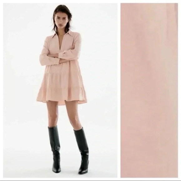 Zara corduroy dusty pink dress Small - Picture 1 of 7